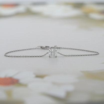 Multi Lab Diamond Bezel Set Solitaire Chain Bracelet 