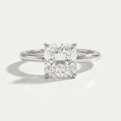 Square Radiant Lab Grown Diamond Solitaire Ring Rings