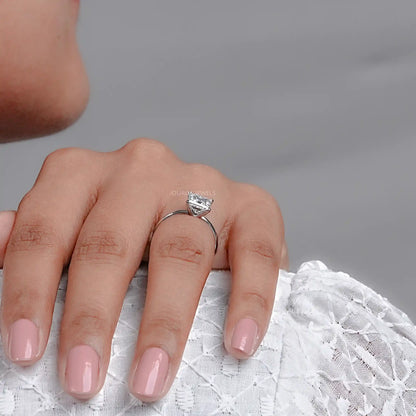 Square Radiant Lab Grown Diamond Solitaire Ring Rings
