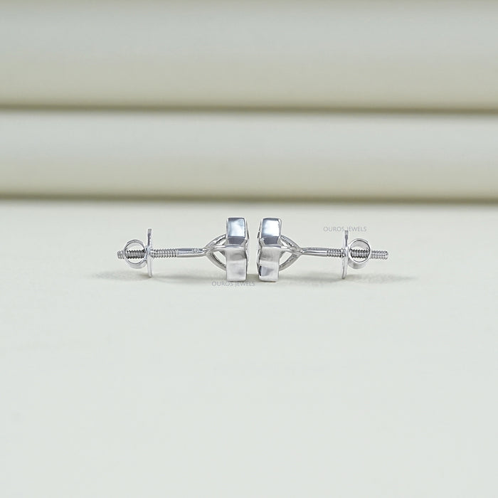Star Shaped Diamond Bezel Set Earrings