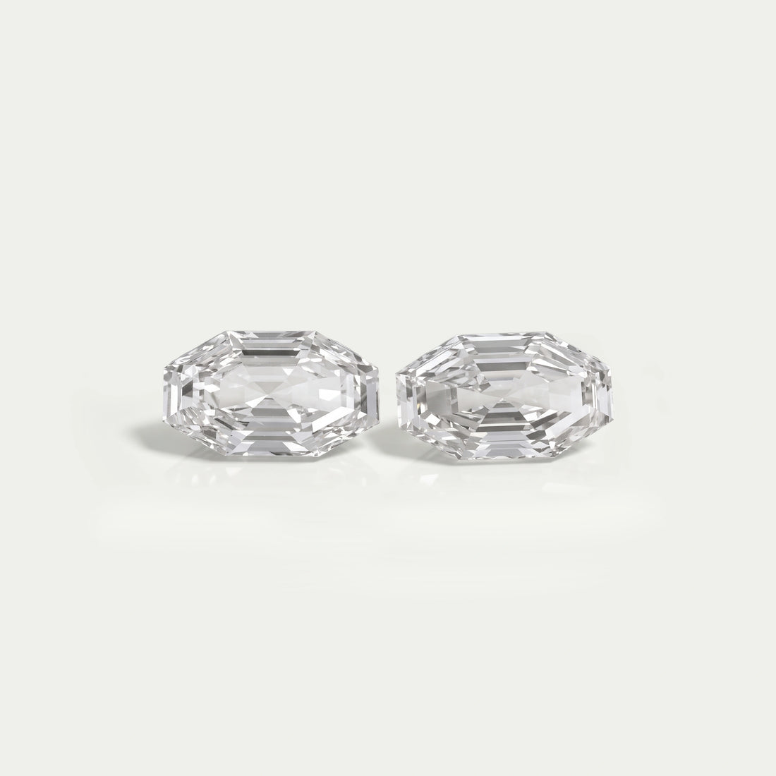 Step Cut Octagon Lab Diamond Matching Pair Loose