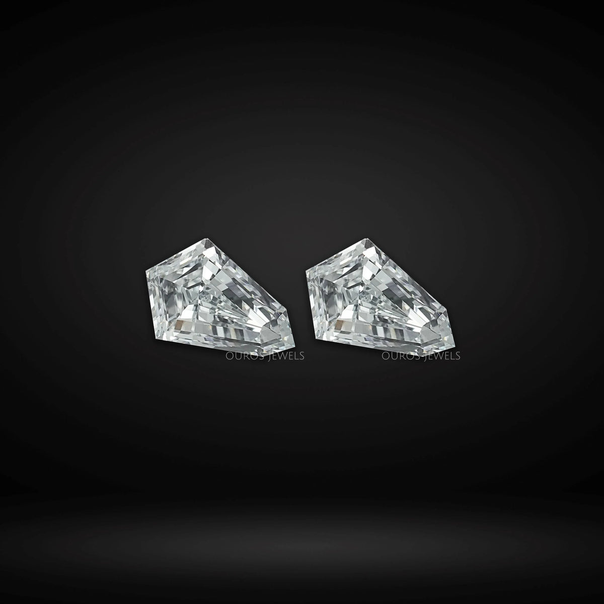 Step Cut Shield Lab Diamond Pair Loose