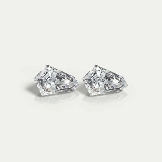 Step Cut Shield Lab Diamond Pair Loose
