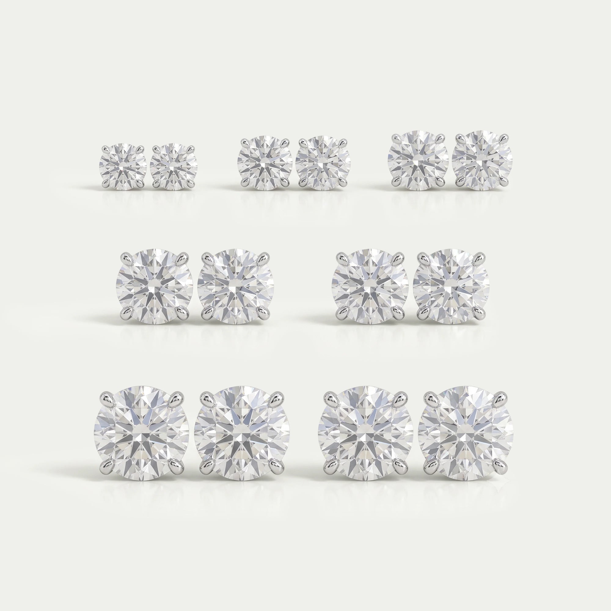 IGI Certified Round Lab Grown Diamond Stud Earrings Earring