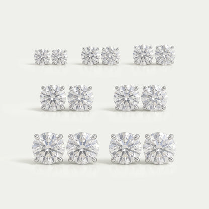 IGI Certified Round Lab Grown Diamond Stud Earrings Earring