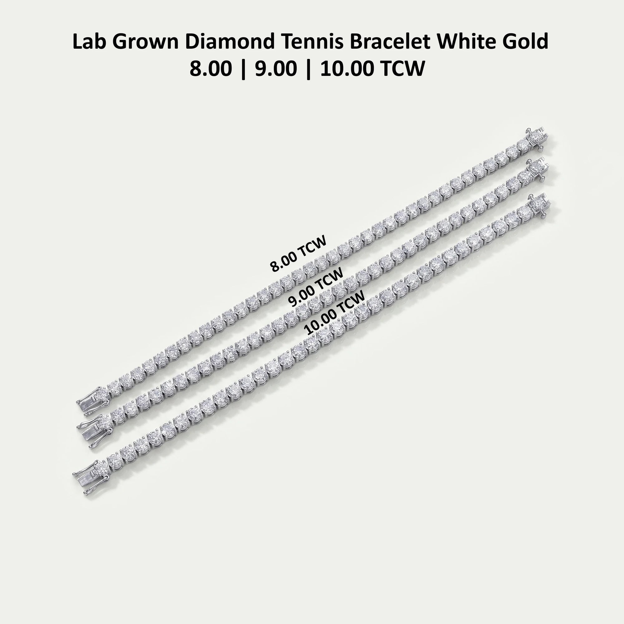 Round Shape Lab Grown Diamond Bracelet with 8.00 | 9.00 | 10.00 TCW Bracelet