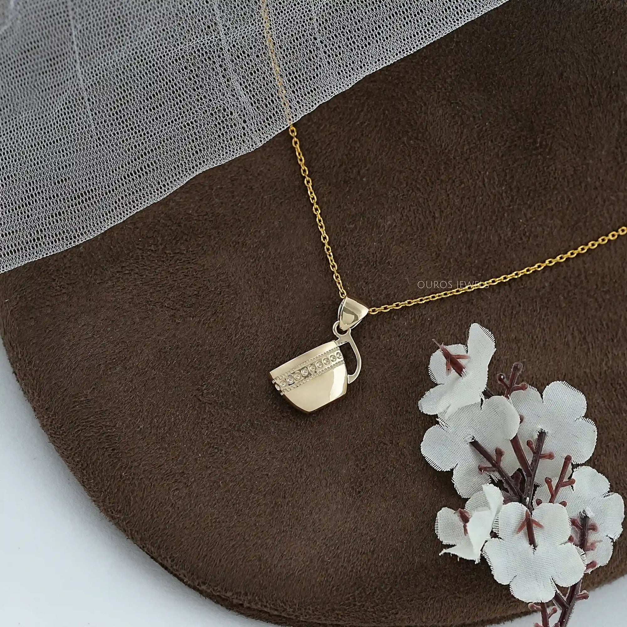 Round Diamond Chai Charm Pendant Necklace 