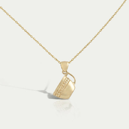 Round Diamond Chai Charm Pendant Necklace 