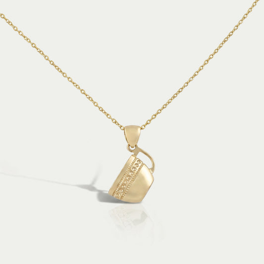 Round Diamond Chai Charm Pendant Necklace 