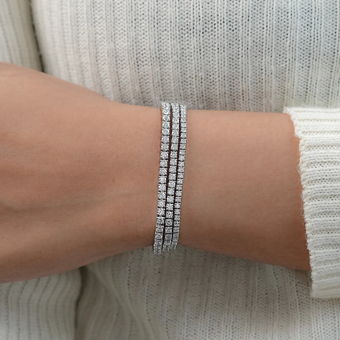 Round Lab Created Diamond Tennis Bracelet