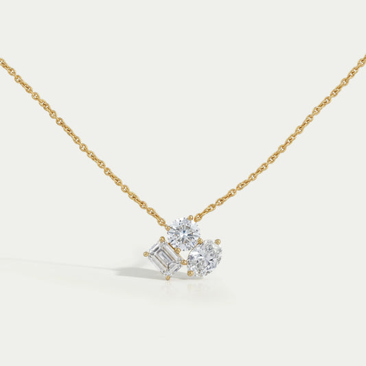 Trio Lab Grown Diamond Pendant Necklaces