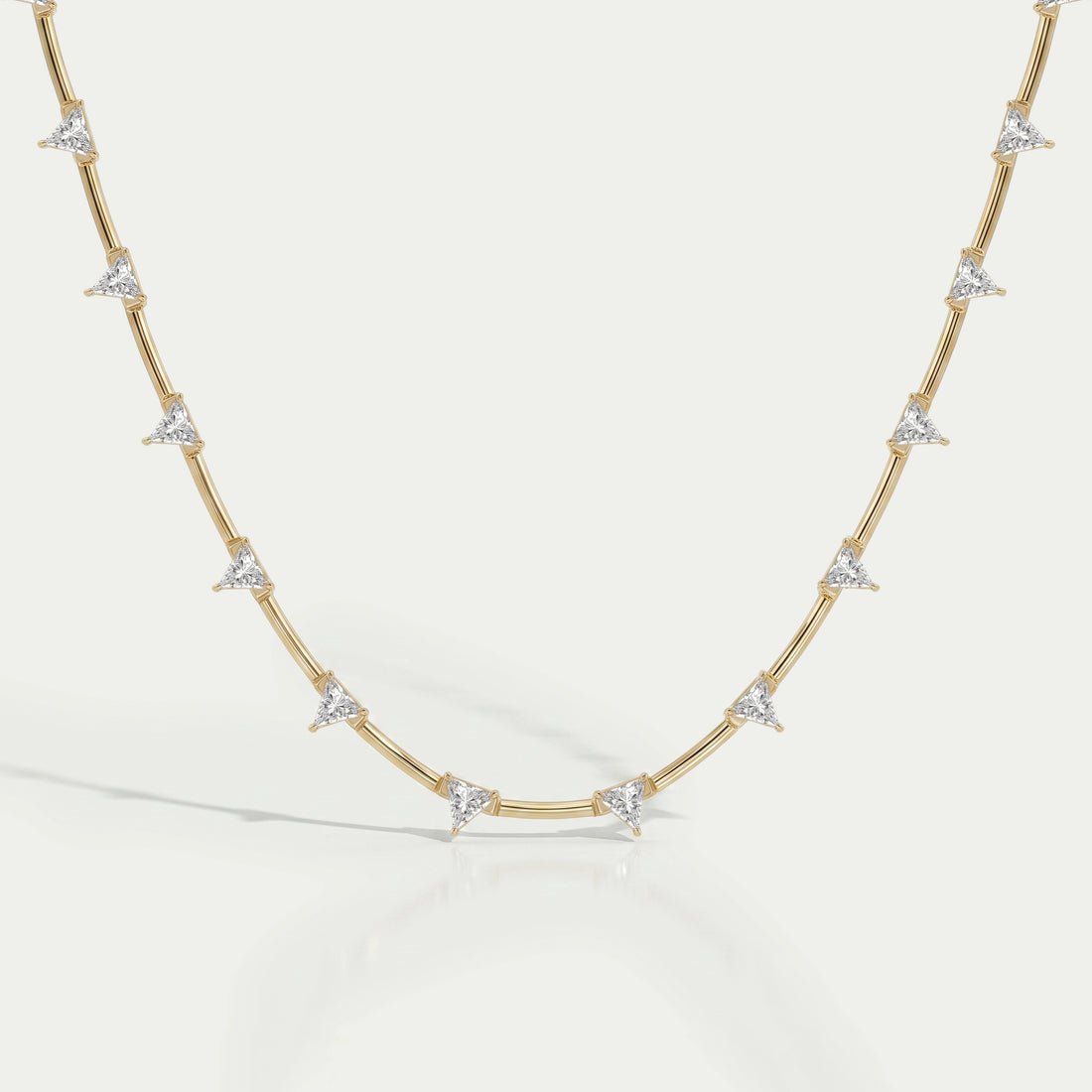 Triangle Cut Bar Chain Necklace Necklaces
