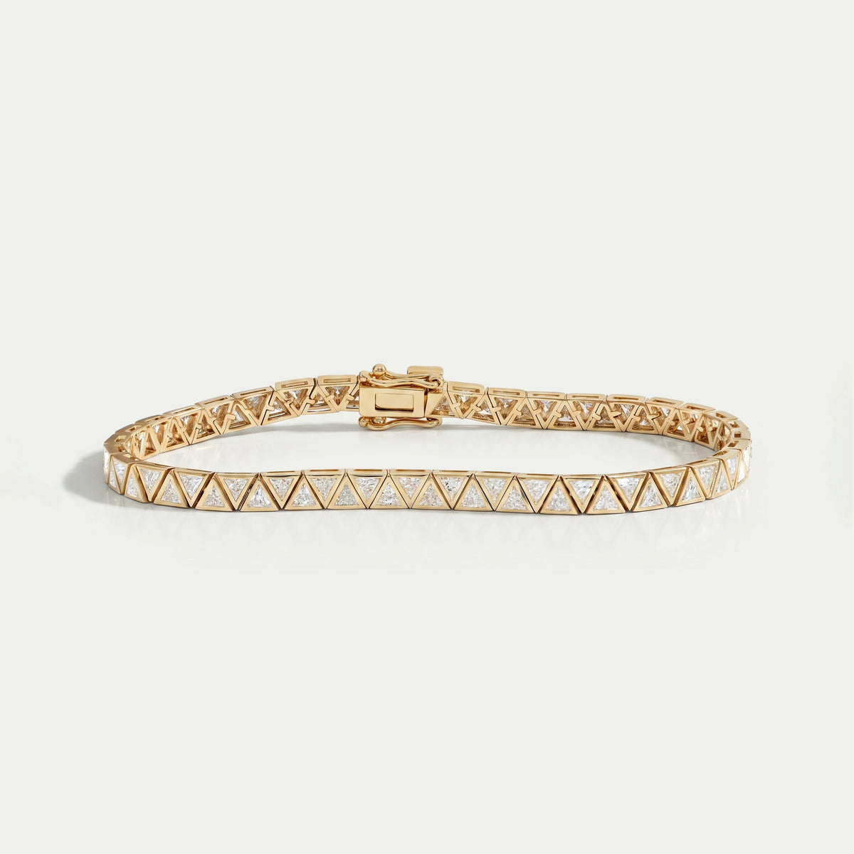 Triangle Cut Bezel Set Tennis Bracelet Bracelet