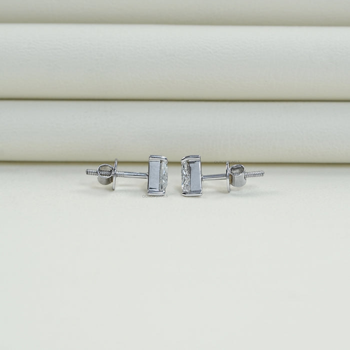 Triangle Lab Grown Diamond Stud Earrings 