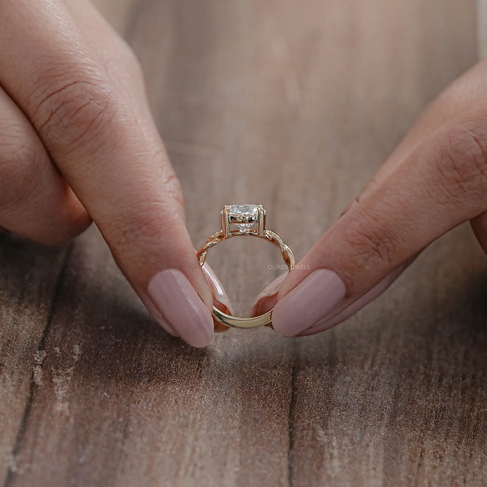 Infinity Twisted Round Diamond Wedding Ring
