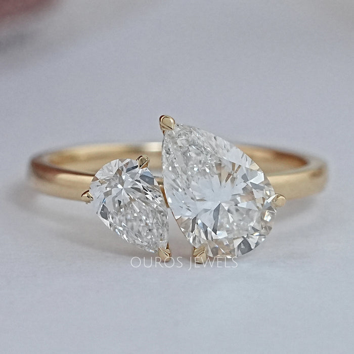Two Pear Diamond Toi Et Moi Ring 