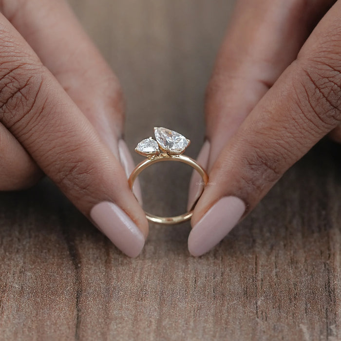 Two Pear Diamond Toi Et Moi Ring 