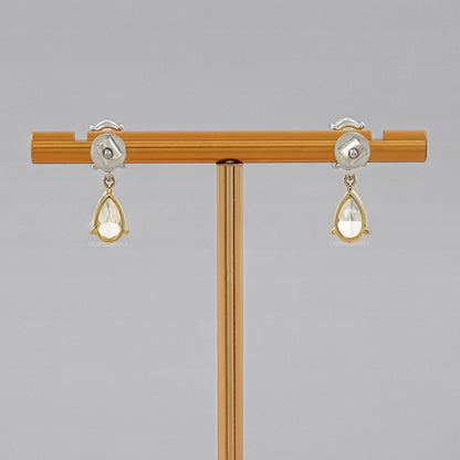 Marquise And Pink Pear Cut Lab Diamond Drop Earrings