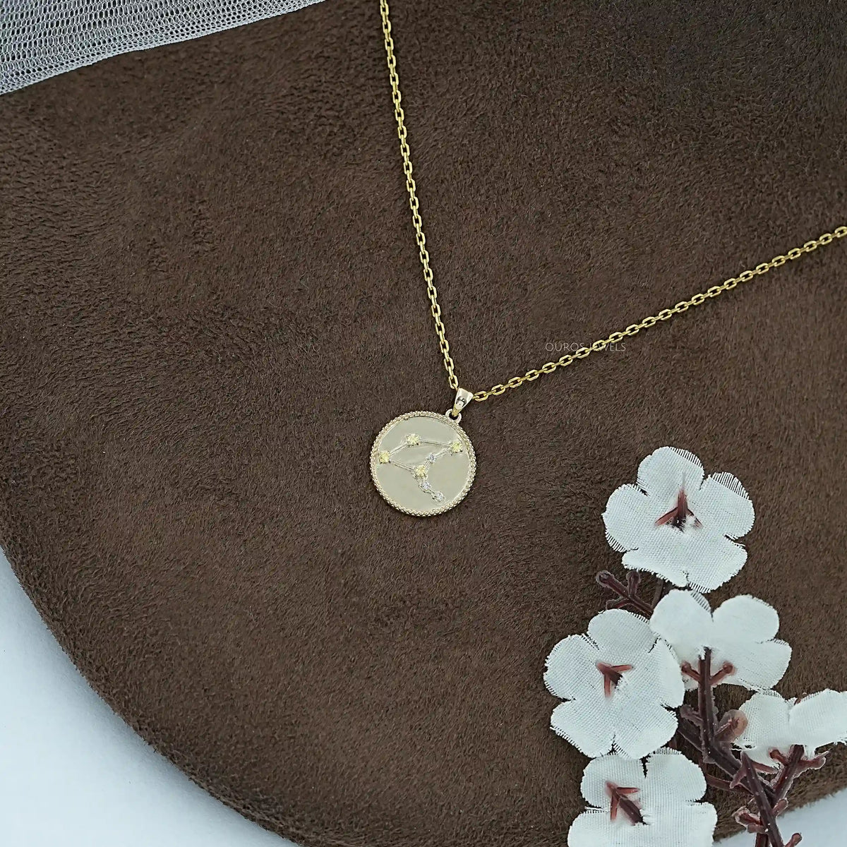 Virgo Zodiac Sign Peridot Gemstone Pendant Necklaces