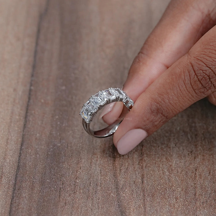 7 Stone Criss Cut Wedding Band