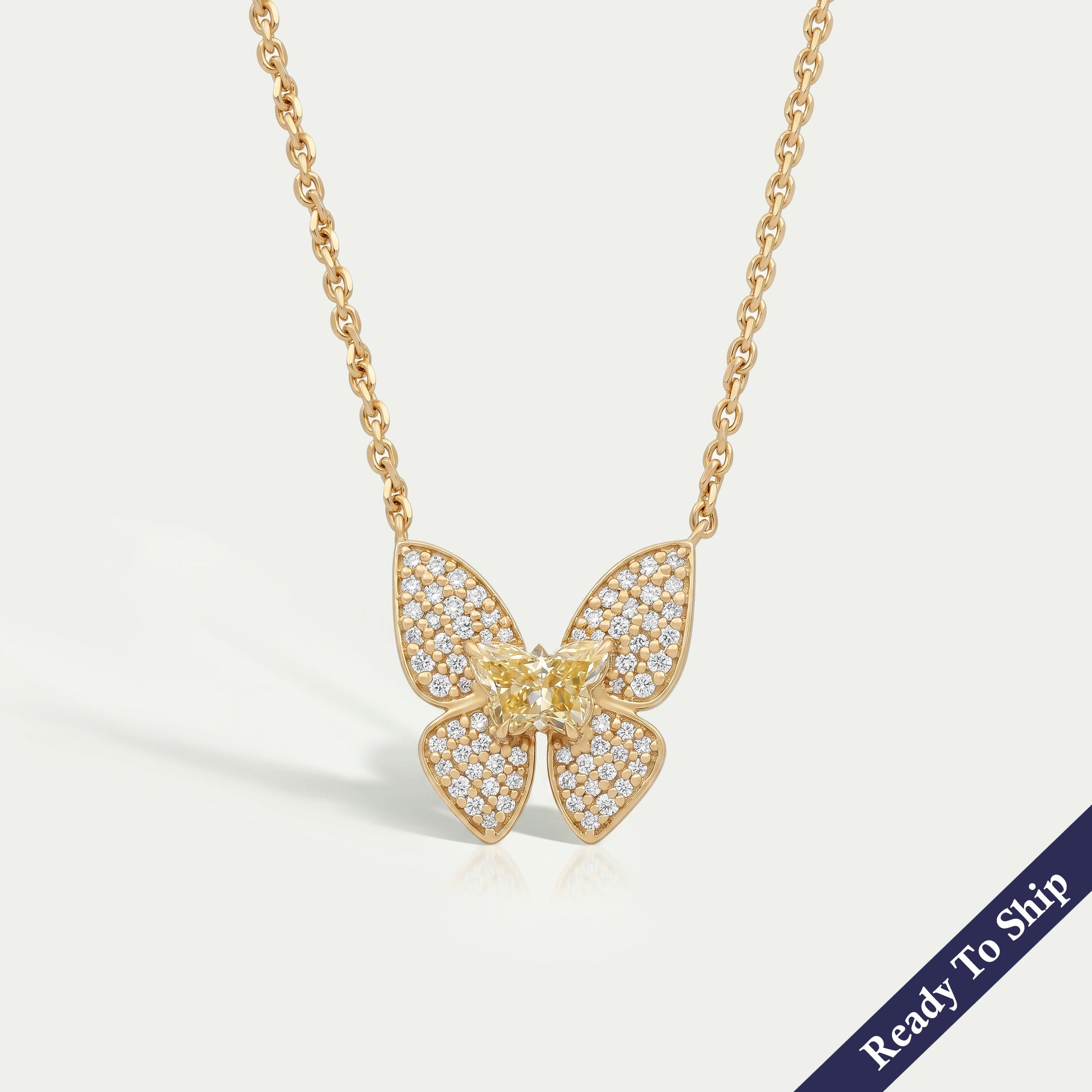 Butterfly Cut Lab Grown Diamond Necklace
