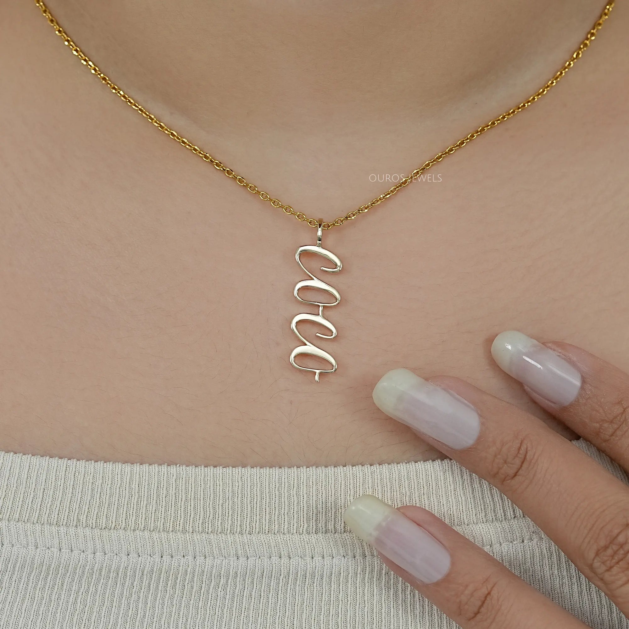 Round Diamond Chai Charm Pendant Necklace 
