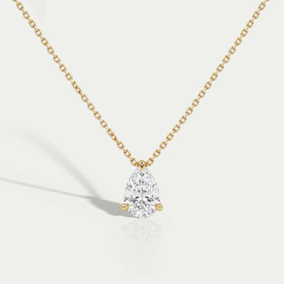 Pear Cut Lab Grown Diamond Pendant Necklaces