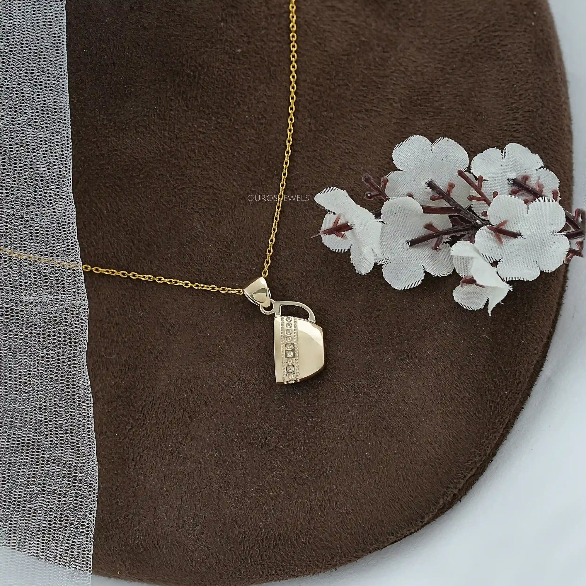 Round Diamond Chai Charm Pendant Necklace 