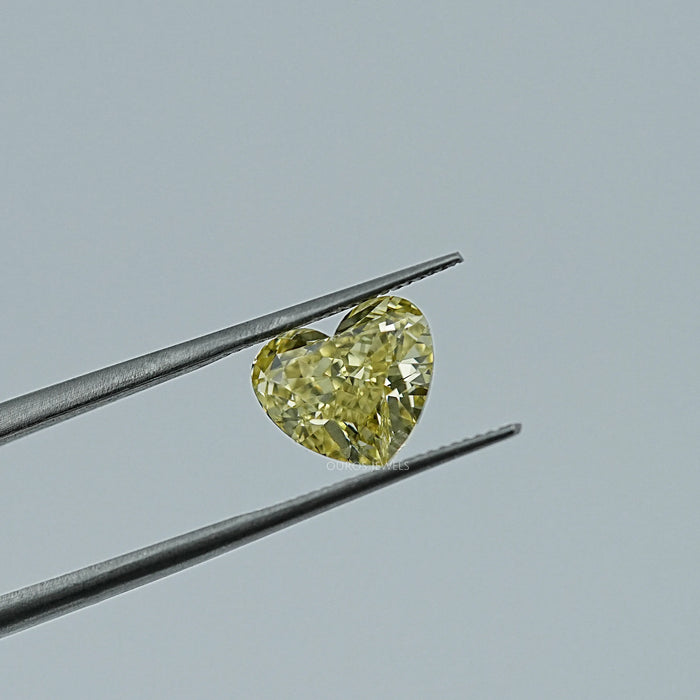 Intense Yellow Heart Shape Lab Grown Diamond