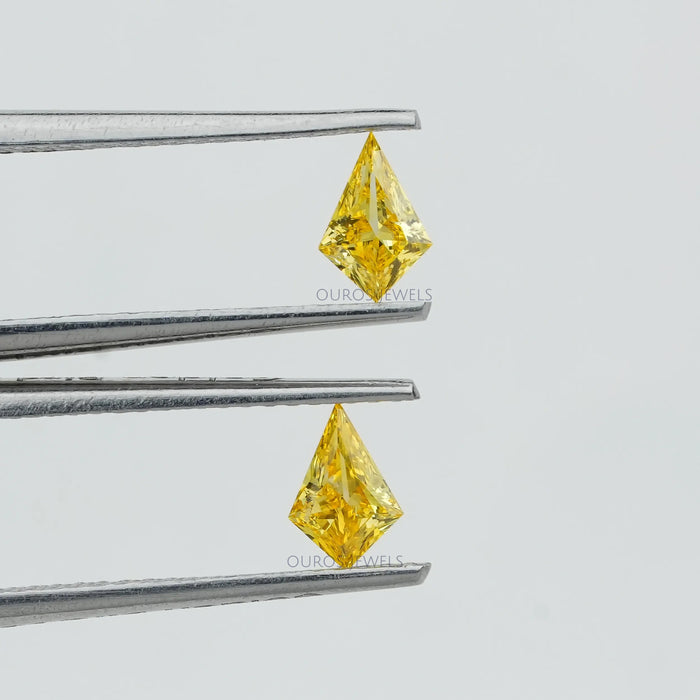 Kite Shaped Yellow Lab Diamonds