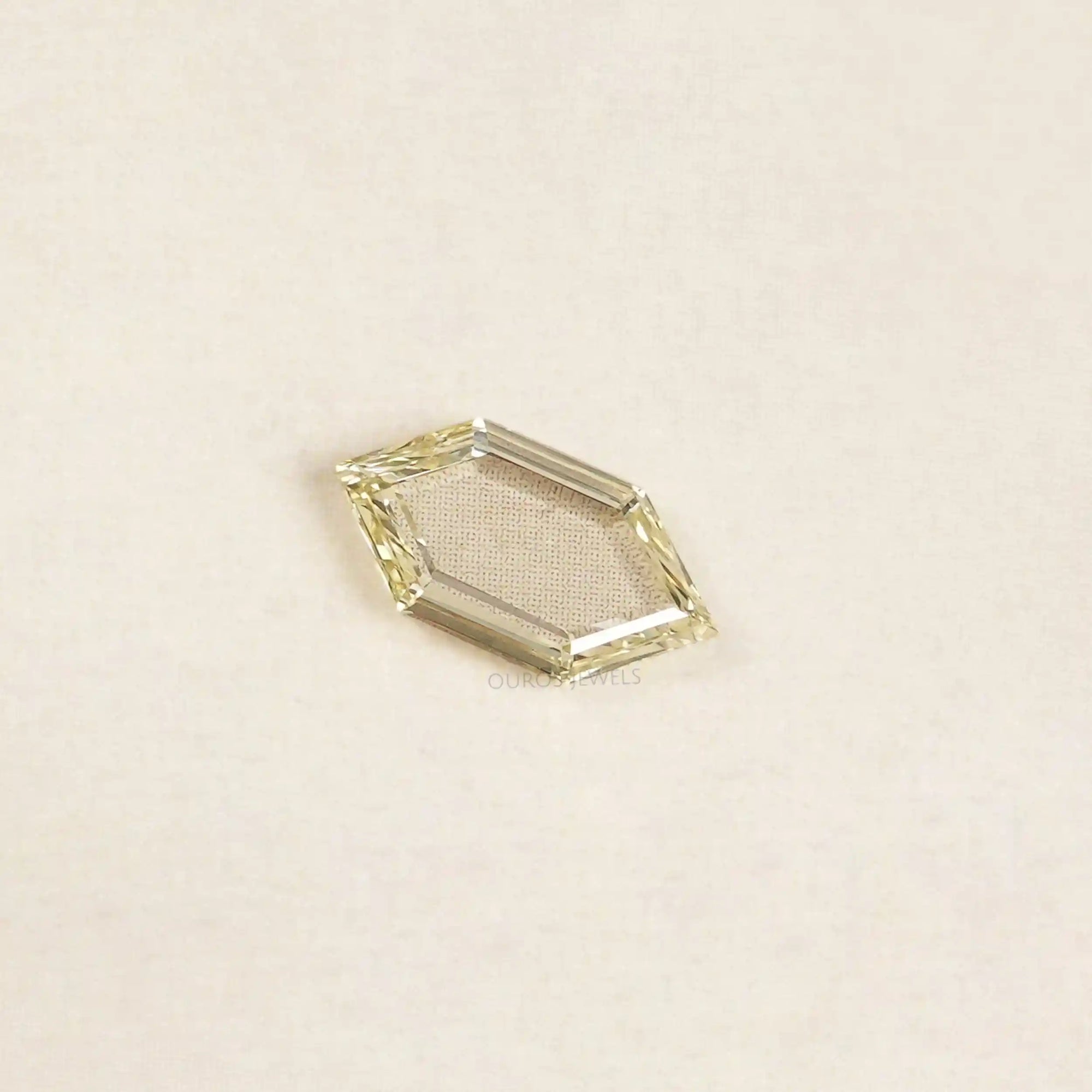 Fancy Yellow Portrait Hexagon Cut Lab Grown Diamond