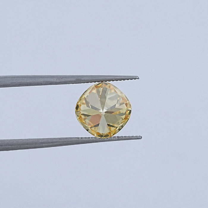 Yellow Old Mine Cushion Cut Loose Lab Diamond