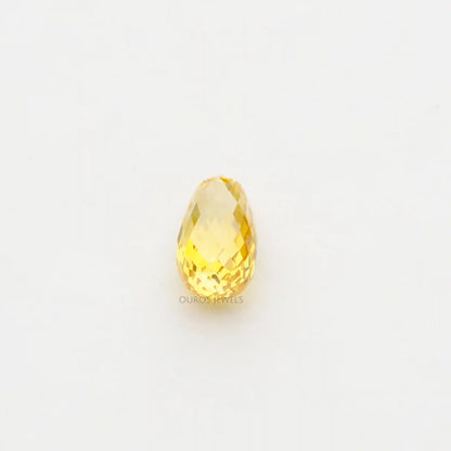 Yellow Briolette Cut Lab Grown Diamond