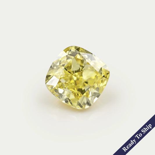 Yellow Cushion Lab Grown Diamond