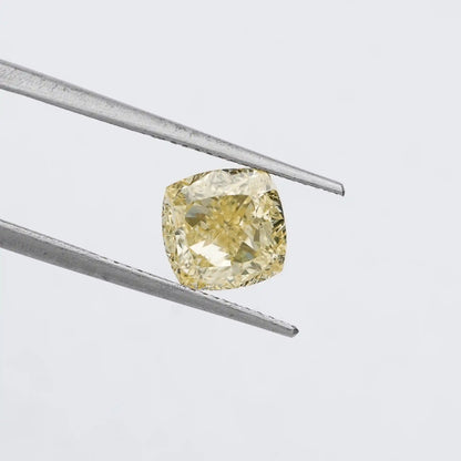 Fancy Vivid Yellow Cushion Loose Lab Grown Diamond