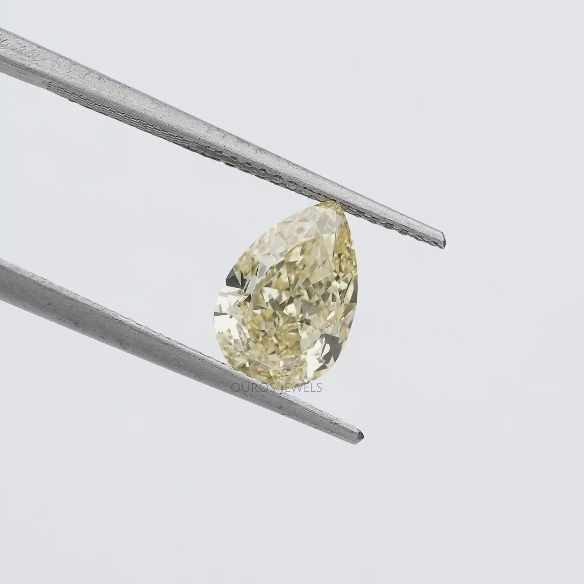 2.15 Carat Yellow Pear Cut Lab Diamond