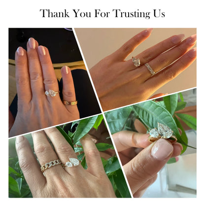 Two Pear Diamond Toi Et Moi Ring Ring