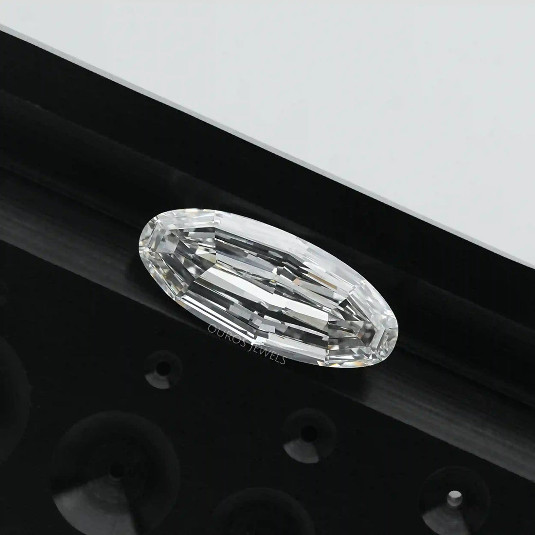 Step Cut Long Oval Lab Grown Diamond Loose
