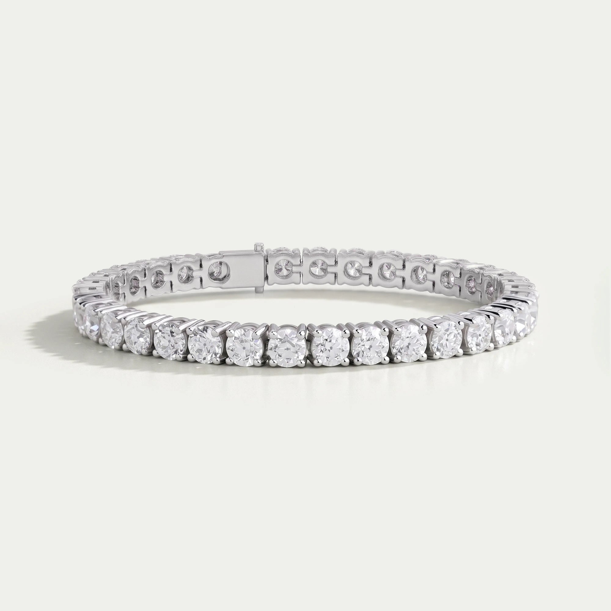 Old European Round Cut Lab Diamond Tennis Bracelet