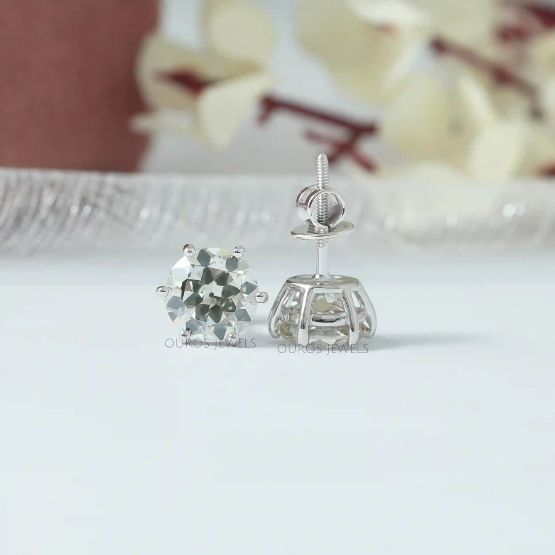 Old European Round Diamond Earrings Studs Earring