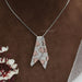 [Tie Shape Round Diamond Pendant]-[Ouros Jewels]