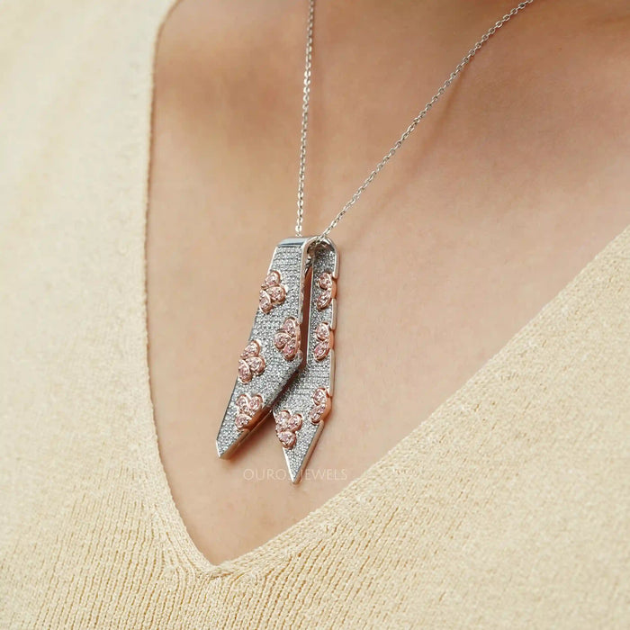 [Tie Round Diamond Pendant]-[Ouros Jewels]