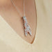 [Round Cut Lab Grown Diamond Tie Pendant]-[Ouros Jewels]
