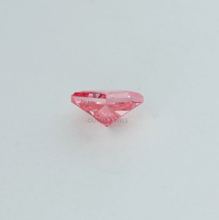 0.52 Carat Each Pink Princess Cut  Lab Diamond