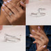 [Multi View In One Image Of Emerald And Round Cut Diamond Open Double Shank Ring]-[Ouros Jewels]