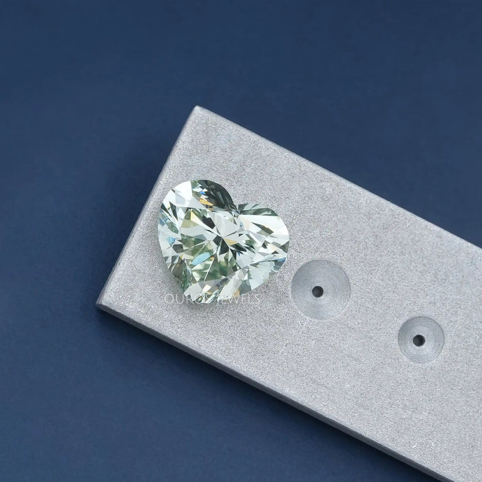 2.47 Carat Green Heart Shaped Lab Made Diamond
