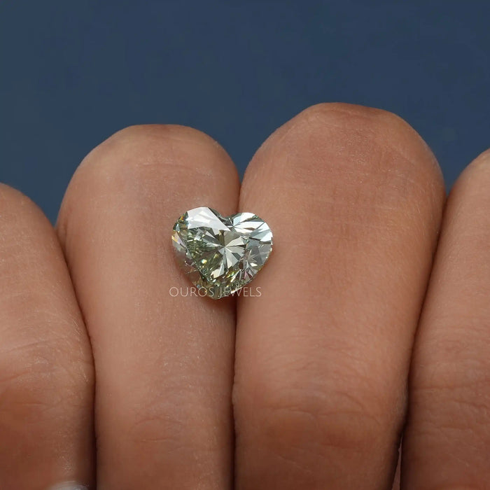2.47 Carat Green Heart Shaped Lab Made Diamond