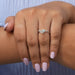 In Finger Front View Of Heart Shape Lab Created Diamond Engagement Ring 
