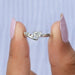 Accent Diamond Ring Made With Heart Cut Lab Diamond in Solid Gold