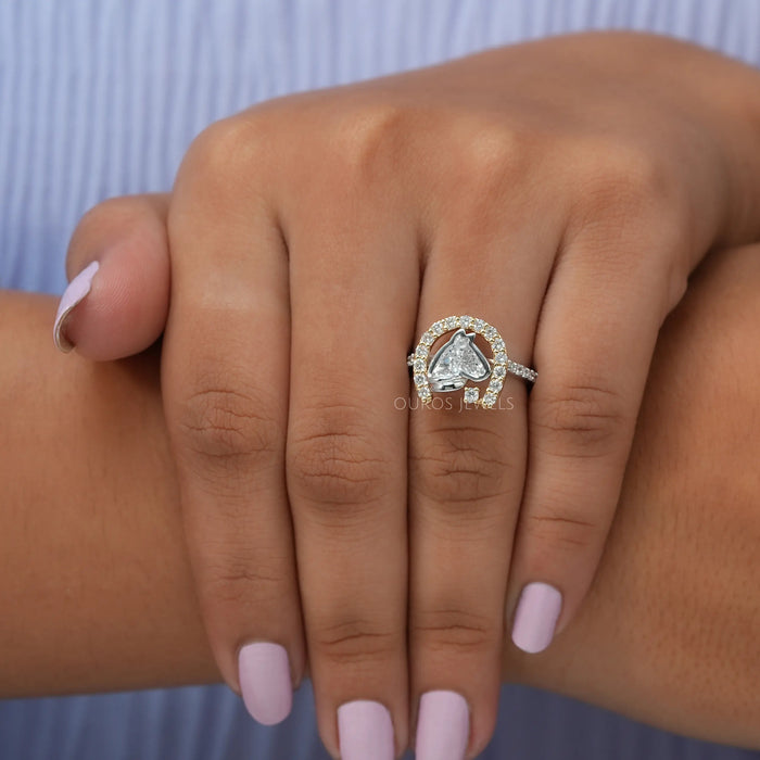 Horse Head & Horseshoe Diamond Ring